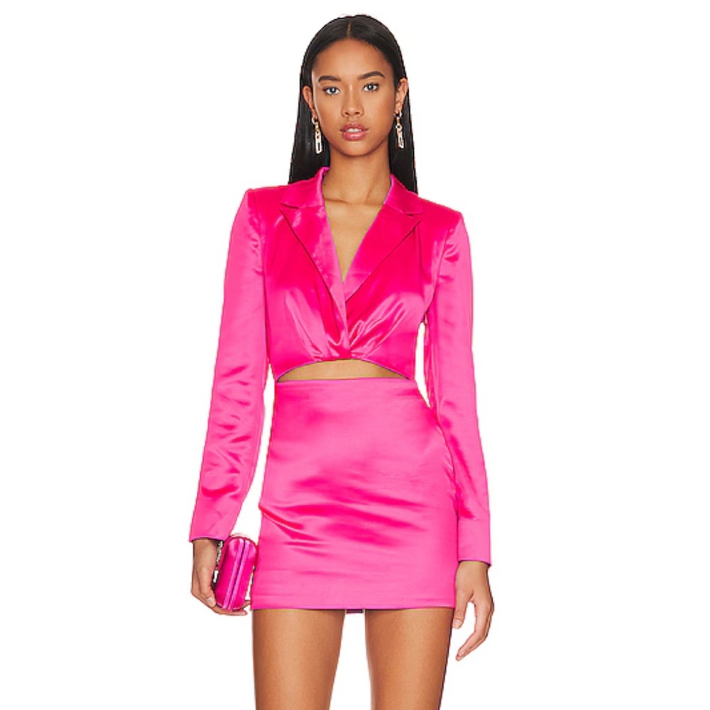 Revolve Lovers and Friends Andie Blazer Dress‎ in Raspberry Pink